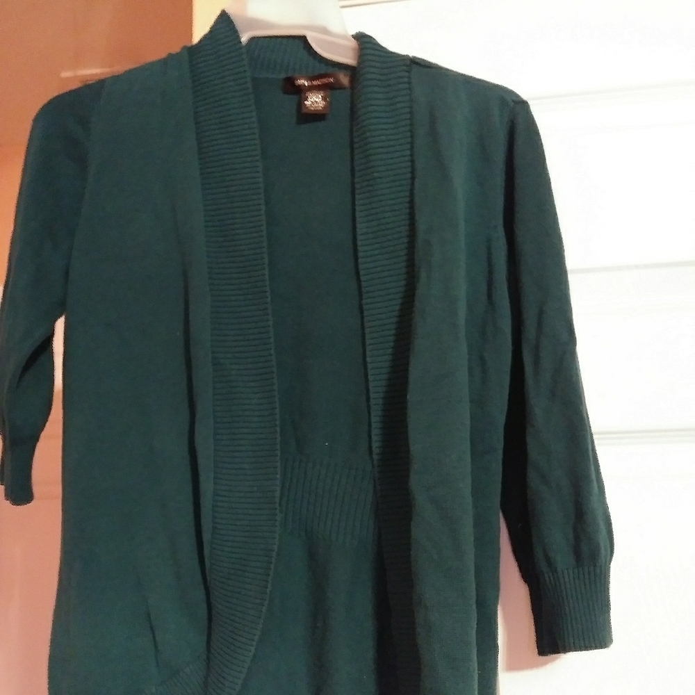 Teal open cardigan